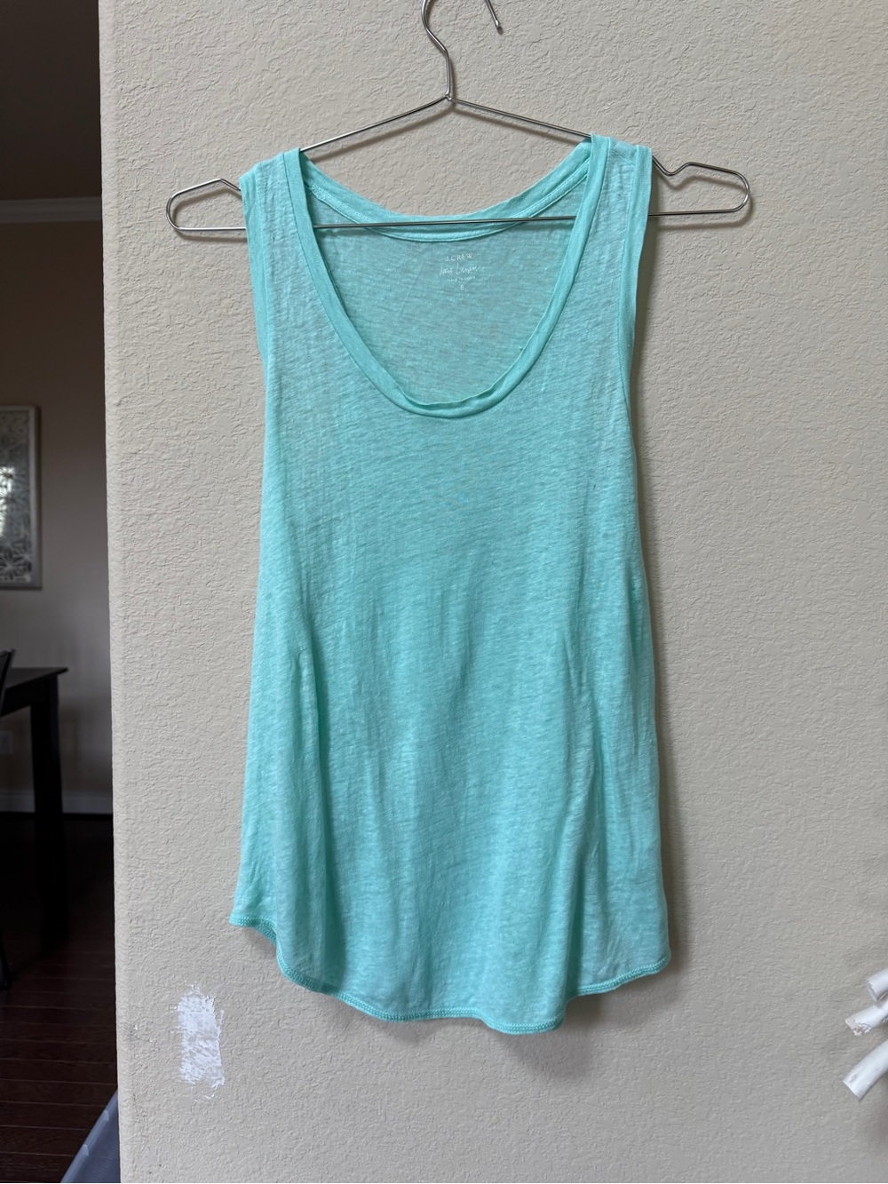 J. Crew 100% linen mint green Sleeveless Tank